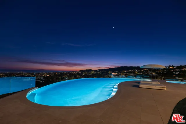 a view of city and mountain