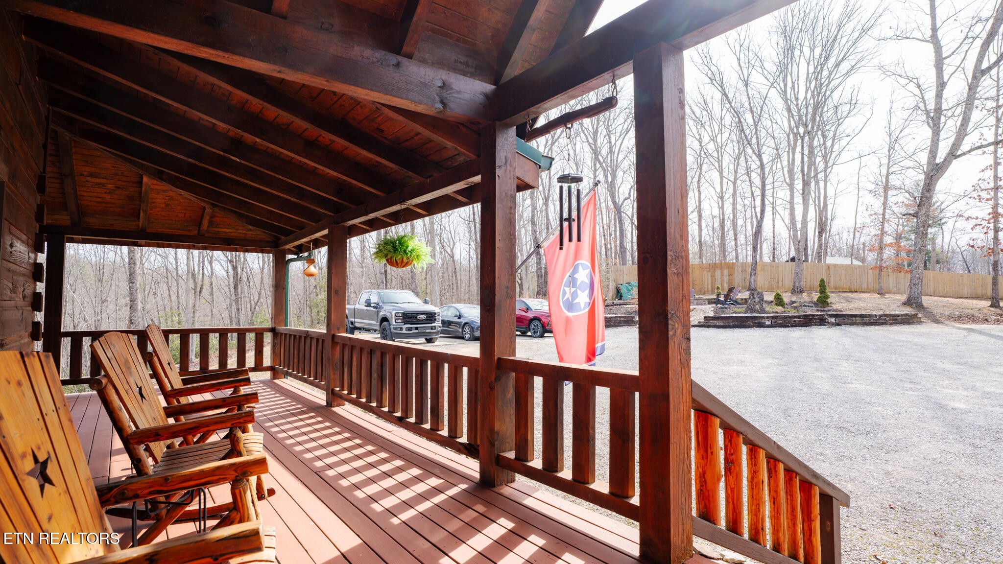 336 John J Smith Road Oneida, TN 37841 - Photo 6 of 60 a view of balcony with wooden floor
