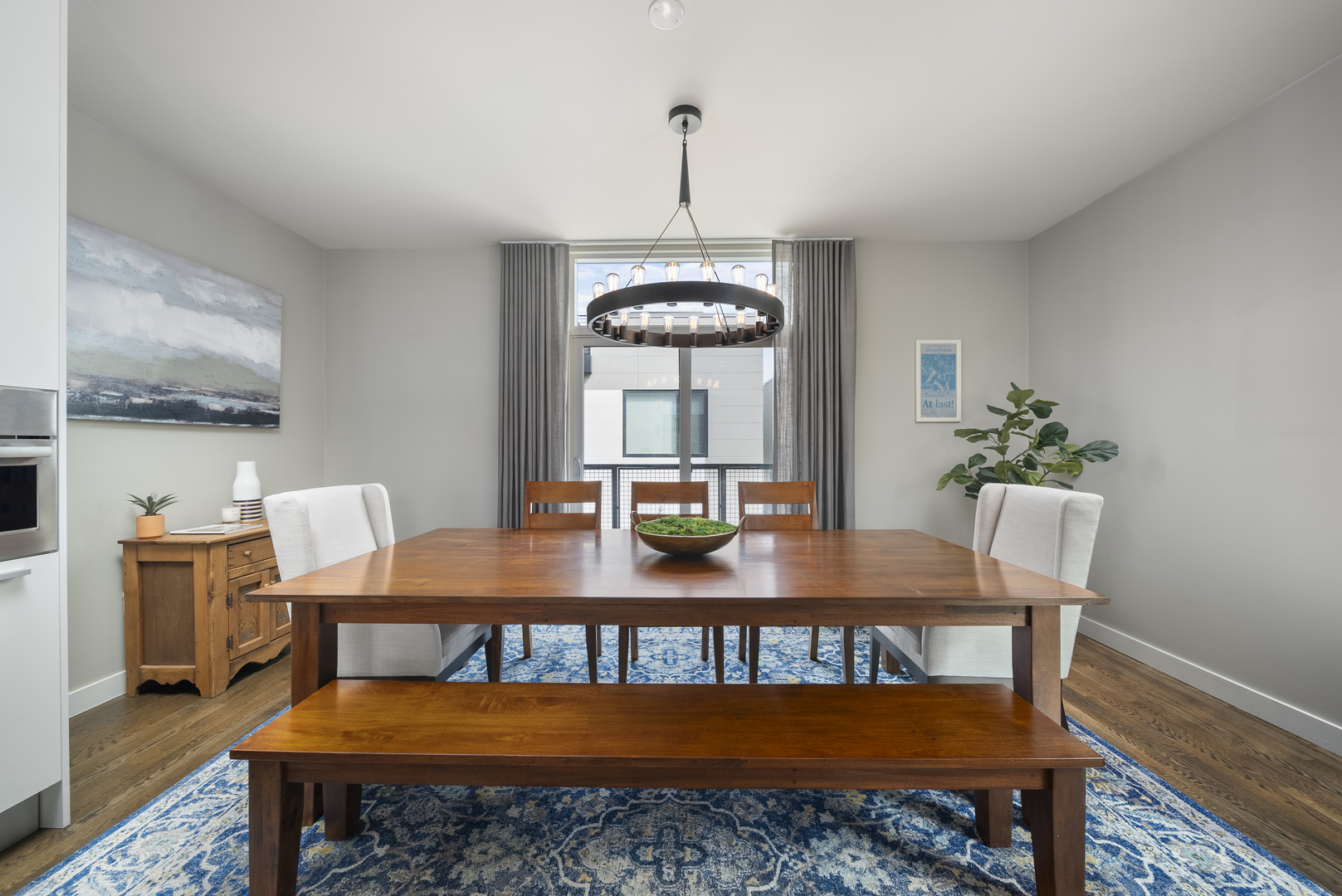 448 West Oak Street Chicago, IL 60610 - Photo 8 of 28 a view of a dining room with furniture window and wooden floor