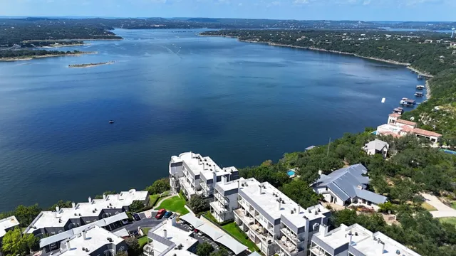 an aerial view of multiple house