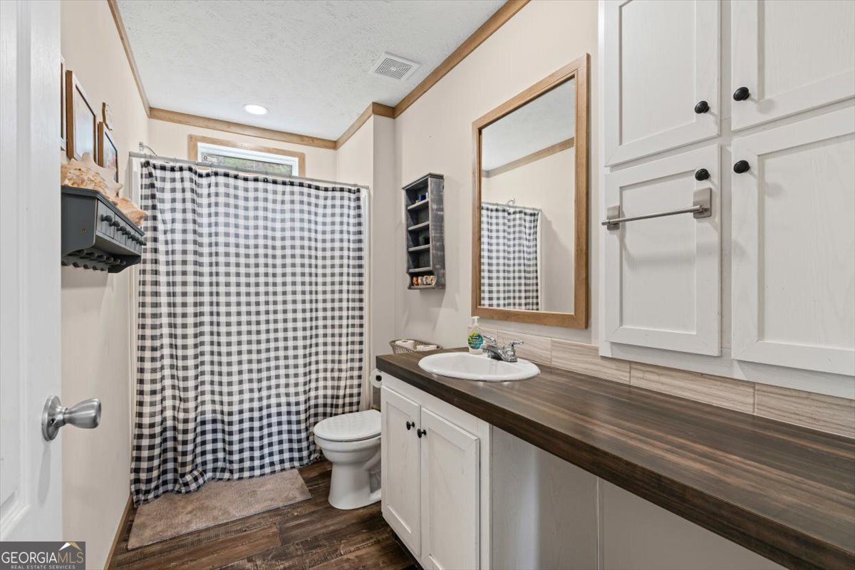 152 Campbell Road Cedartown, GA 30125 - Photo 33 of 42 a bathroom with a sink a toilet and shower