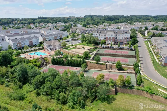 an aerial view of a city