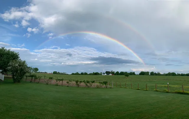 a view of lake and mountain