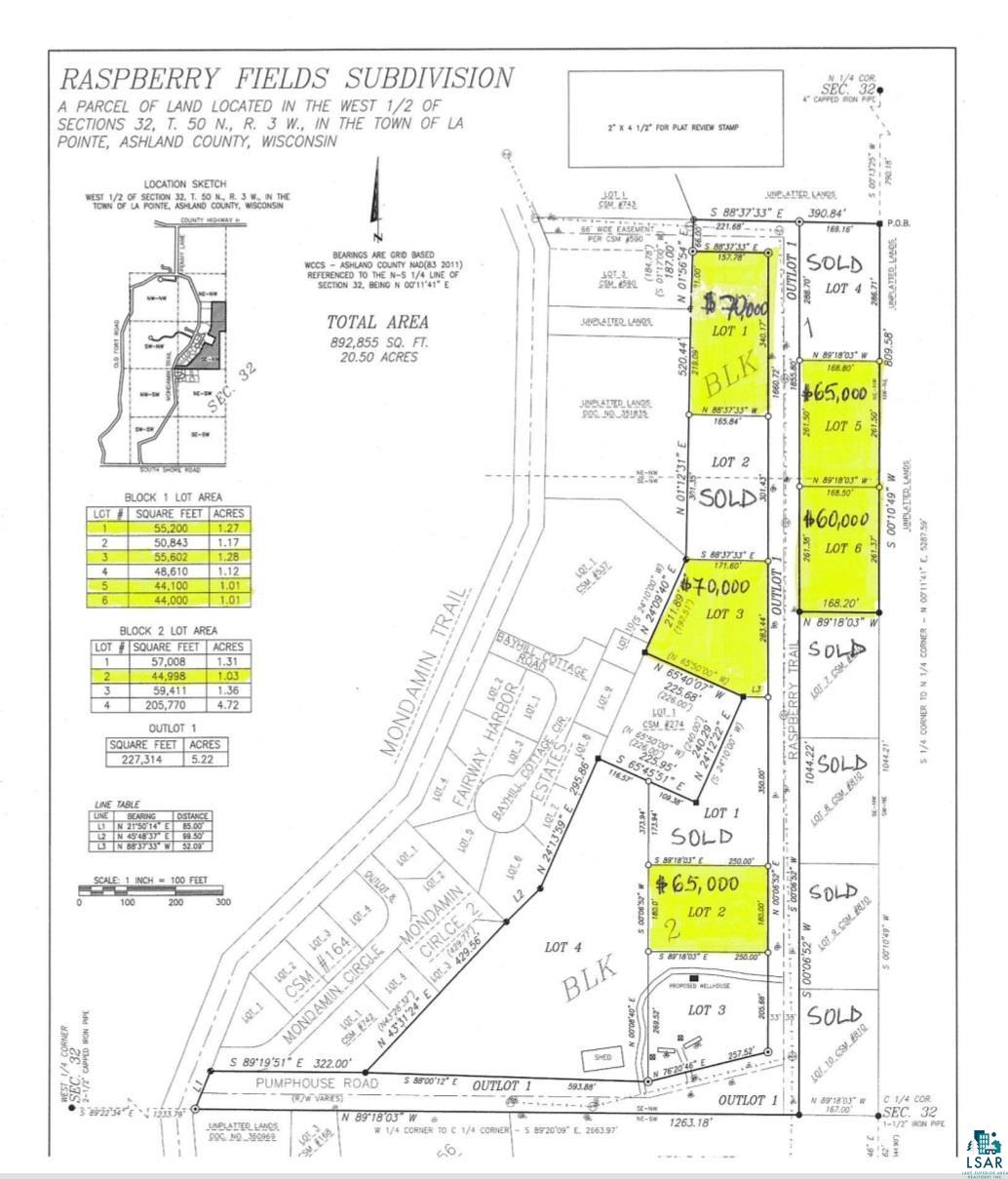 Lot 2-block Raspberry Trail La Pointe, WI 54850 - Photo 3 of 7