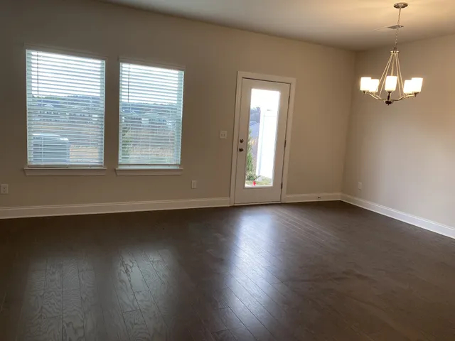 a view of a glass door