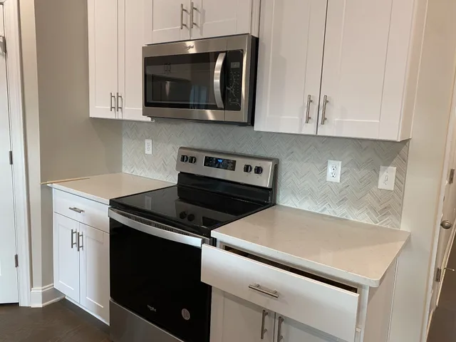 a close view of a refrigerator in kitchen