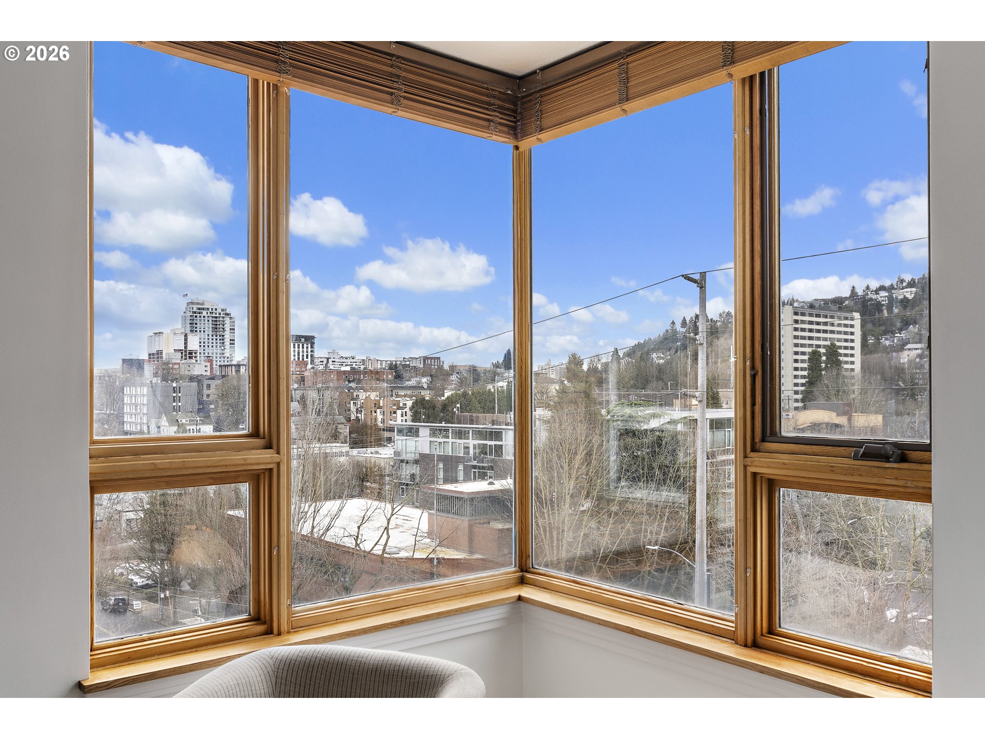 1132 Southwest 19th Avenue, Unit 505 Portland, OR 97205 - Photo 12 of 36 a view of a city from a living room