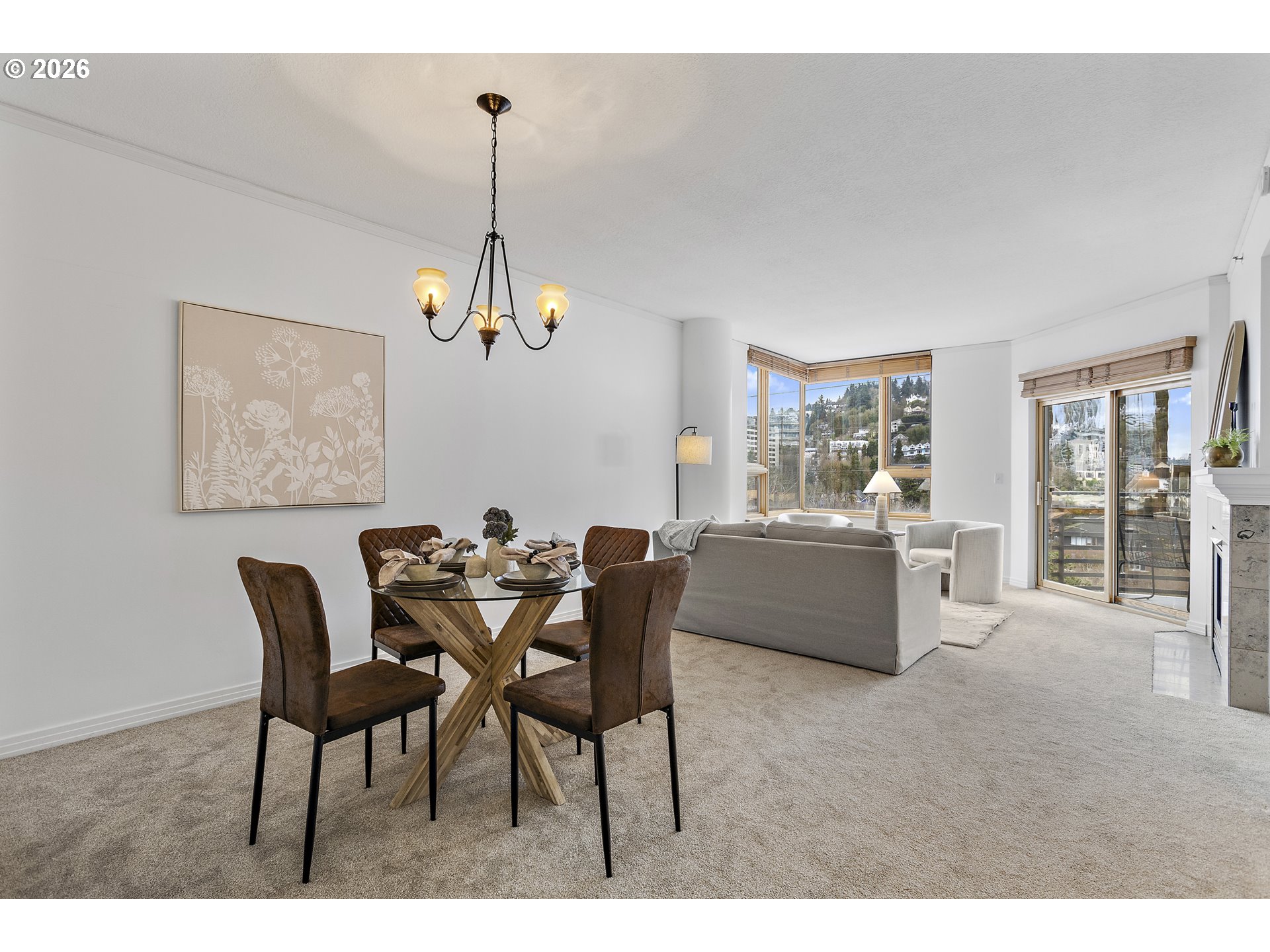 1132 Southwest 19th Avenue, Unit 505 Portland, OR 97205 - Photo 8 of 36 a dining room with furniture and window