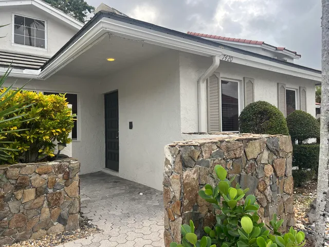 a front view of a house