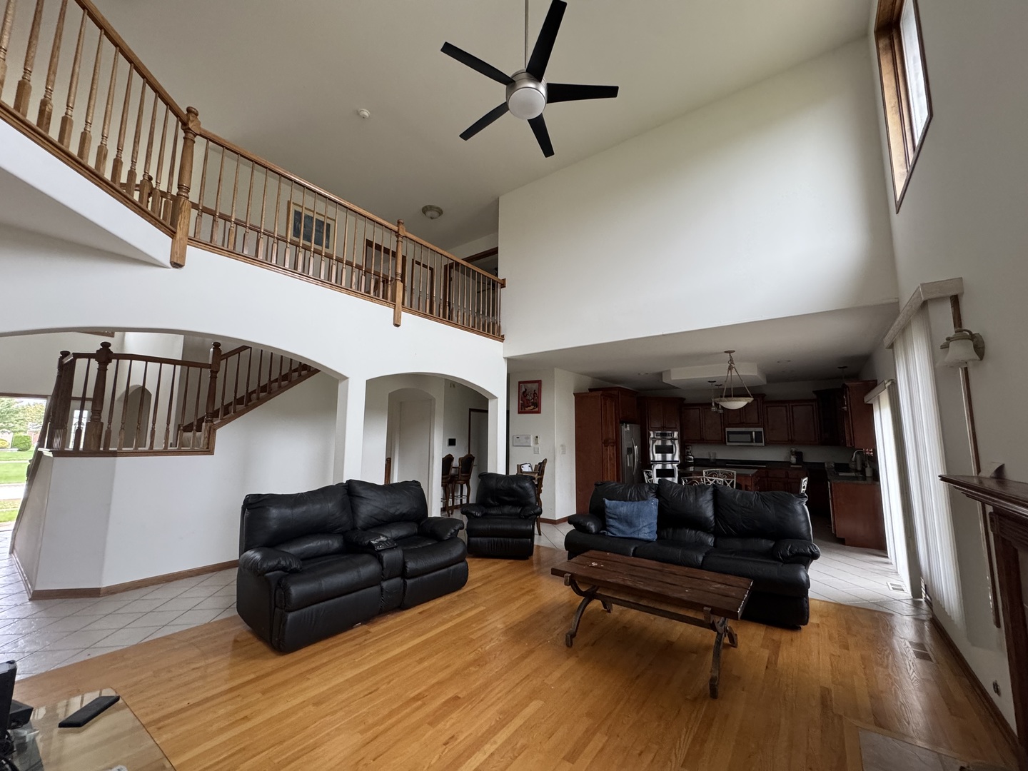 1008 Willow Road Matteson, IL 60443 - Photo 4 of 19 a living room with furniture ceiling fan and a rug