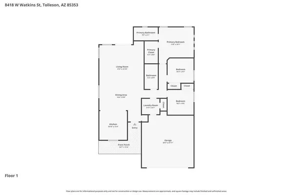 $1,925 | 8418 West Watkins Street, Tolleson, AZ 85353