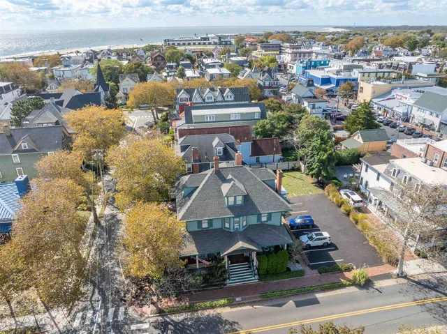 an aerial view of a city
