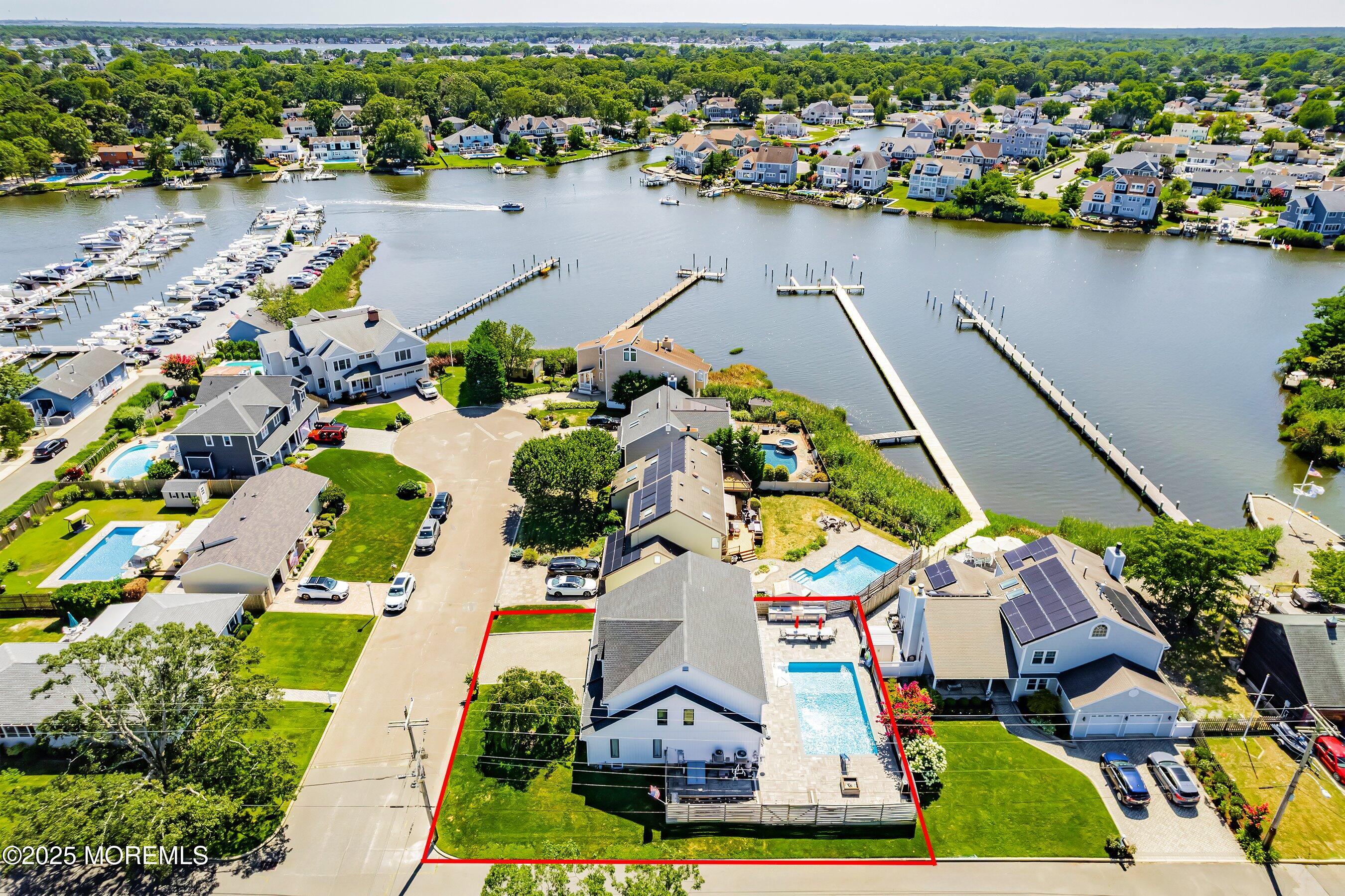 1615 Calamus Place Point Pleasant, NJ 08742 - Photo 48 of 62 an aerial view of a house with outdoor space and lake view