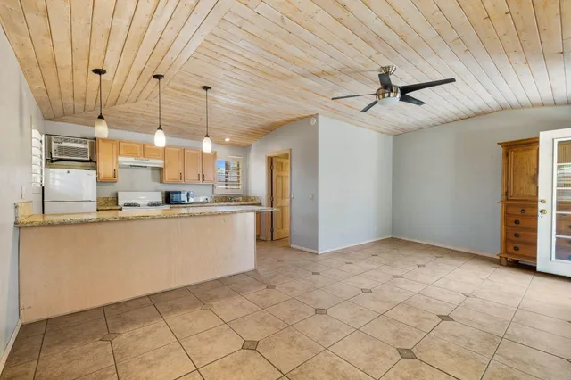 a view of kitchen with windows