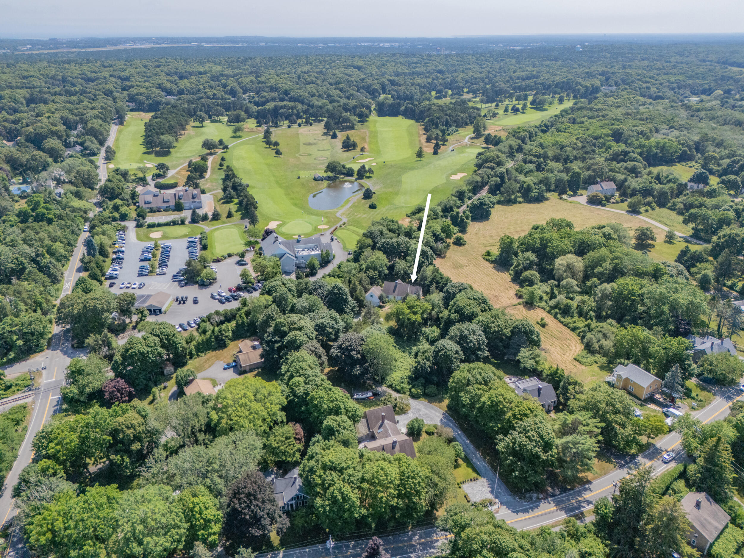 4323 Main Street Barnstable, MA 02630 - Photo 33 of 33 an aerial view of a houses with a yard