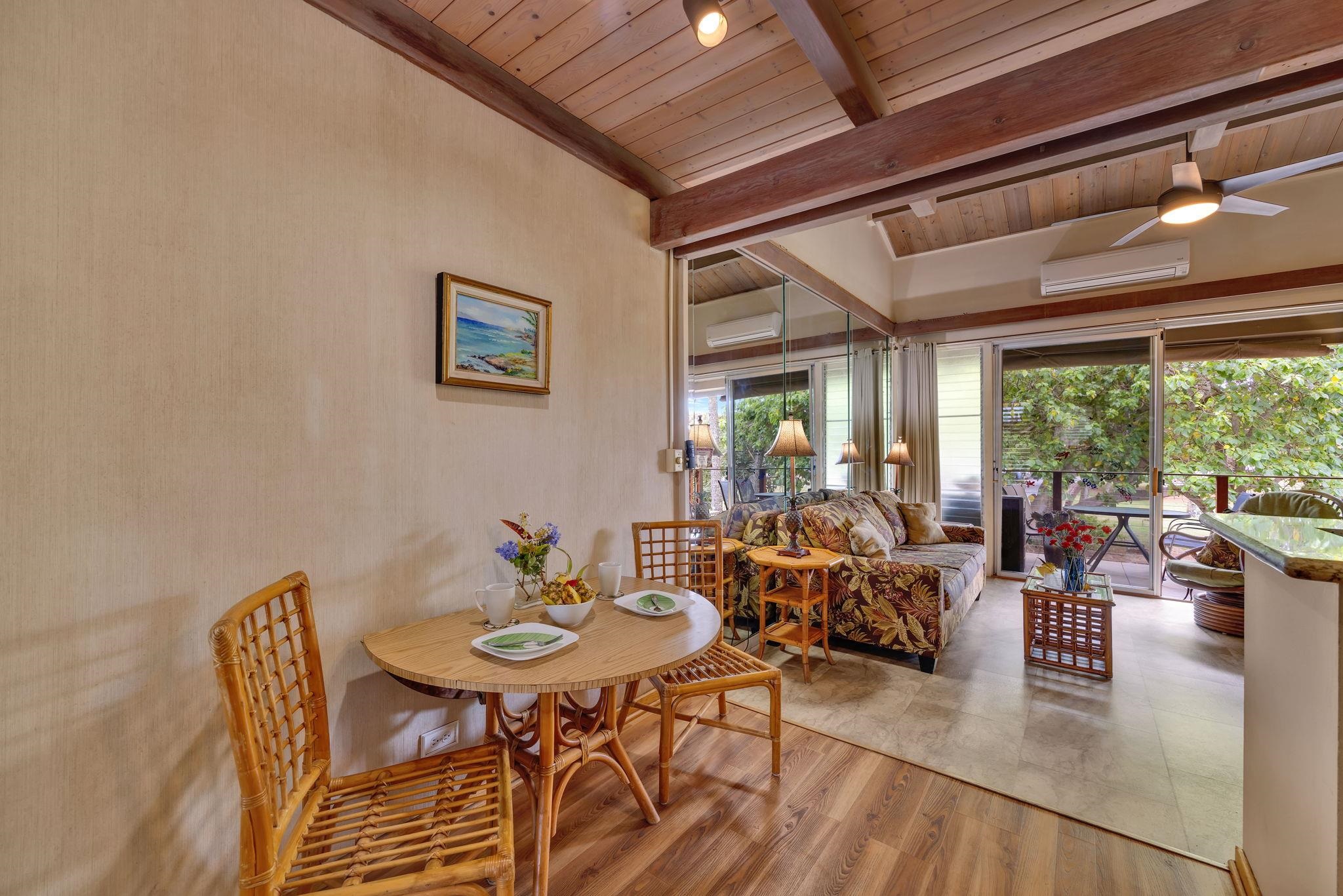 3691 Lower Honoapiilani Road, Unit 211 Lahaina, HI 96761 - Photo 6 of 47 a view of a dining room with furniture window and outside view