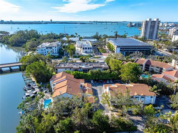 an aerial view of multiple house