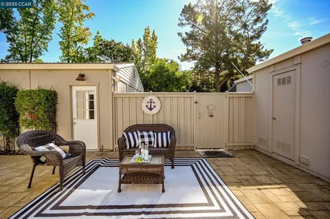 a view of outdoor space with seating