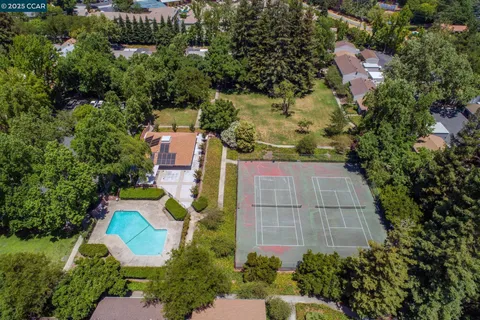 a view of a backyard