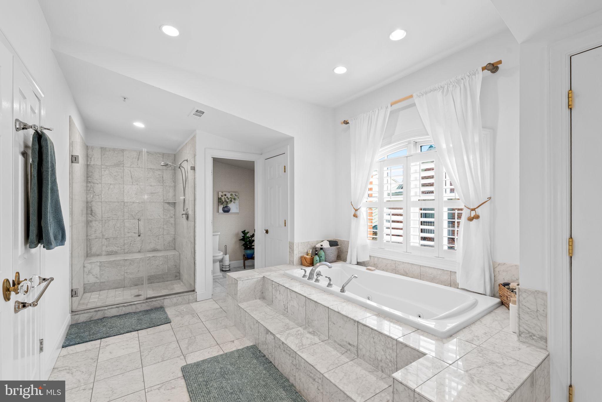 2331 Boston Street, Unit 1 Baltimore, MD 21224 - Photo 61 of 74 a spacious bathroom with a tub shower and mirror