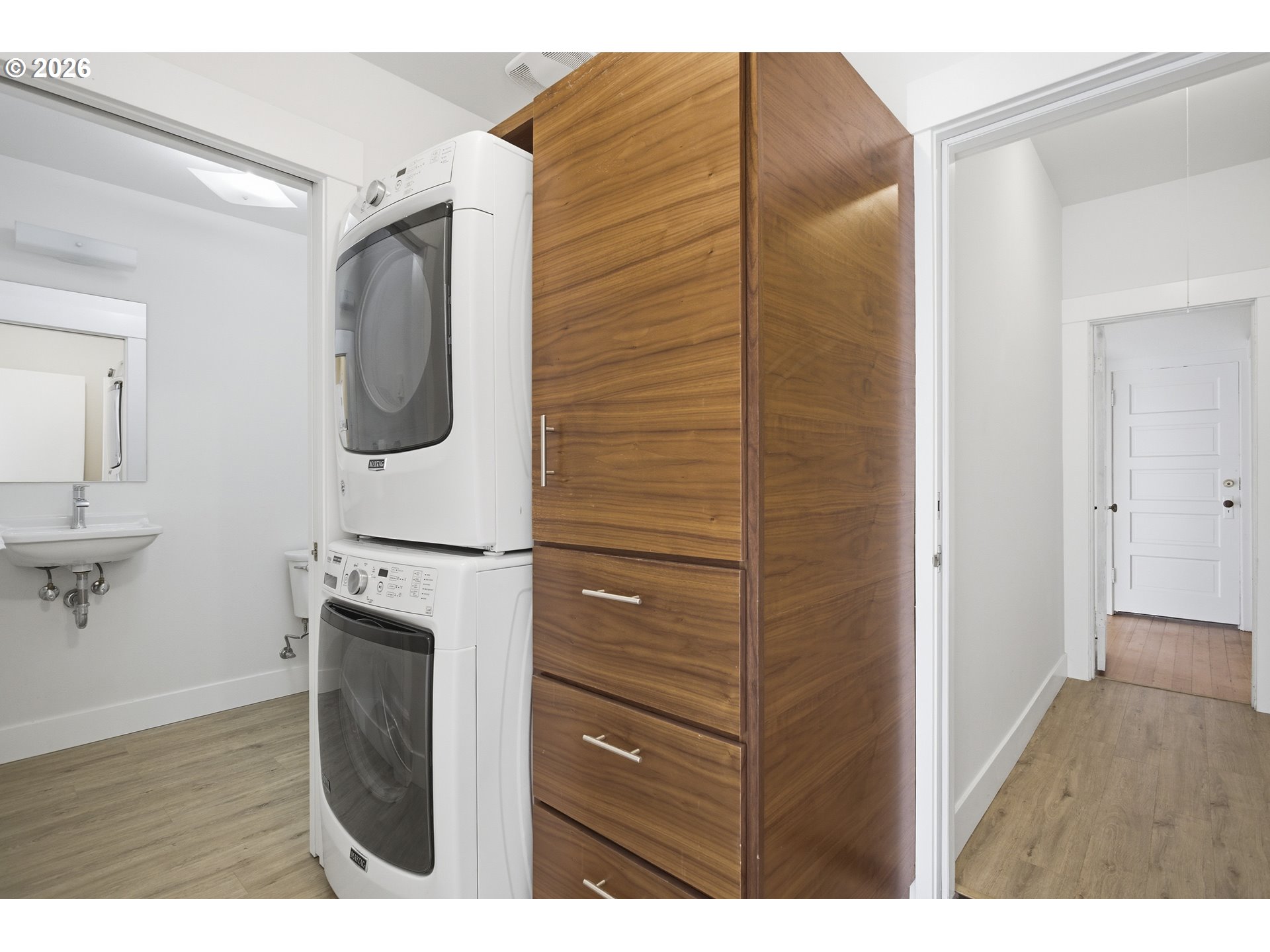 4036 Northeast Senate Street Portland, OR 97232 - Photo 41 of 48 a bathroom with a sink and a mirror