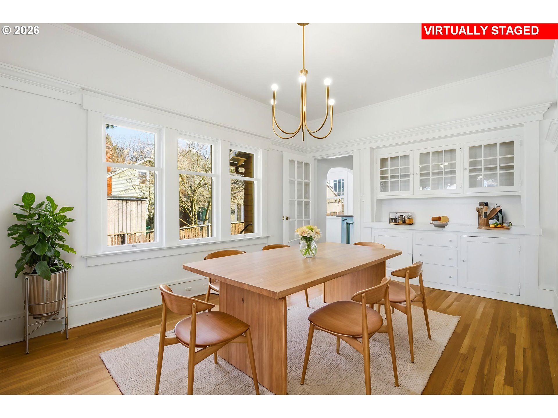 4036 Northeast Senate Street Portland, OR 97232 - Photo 10 of 48 a view of a dining room with furniture window and outside view