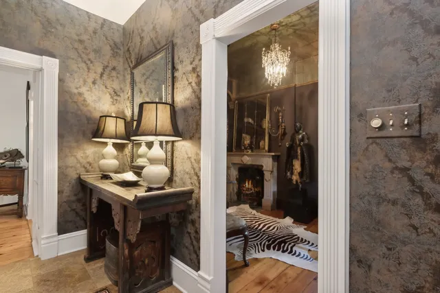 a view of living room and front door