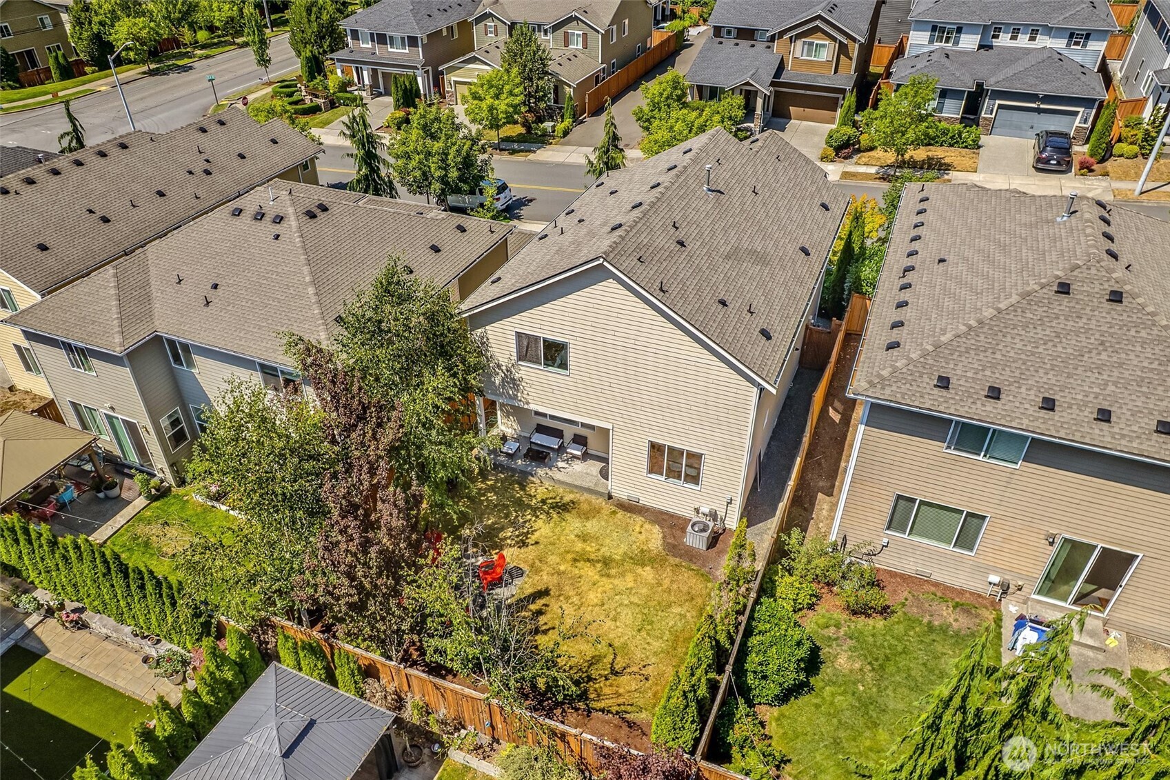 4114 174th Street Southeast Bothell, WA 98012 - Photo 36 of 40 an aerial view of a house with a yard