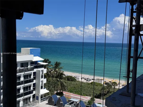 a view of an ocean and beach