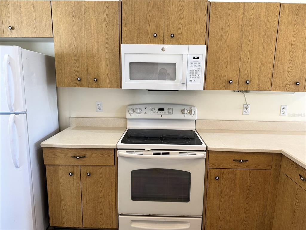 54 Westmount Lane Palm Coast, FL 32164 - Photo 16 of 32 a kitchen with a stove and a microwave