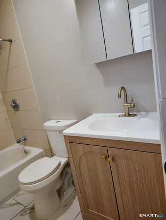 a bathroom with a sink a toilet and vanity