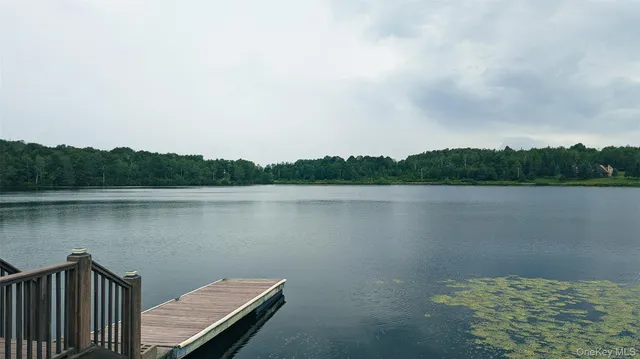 a view of a lake and outdoor space