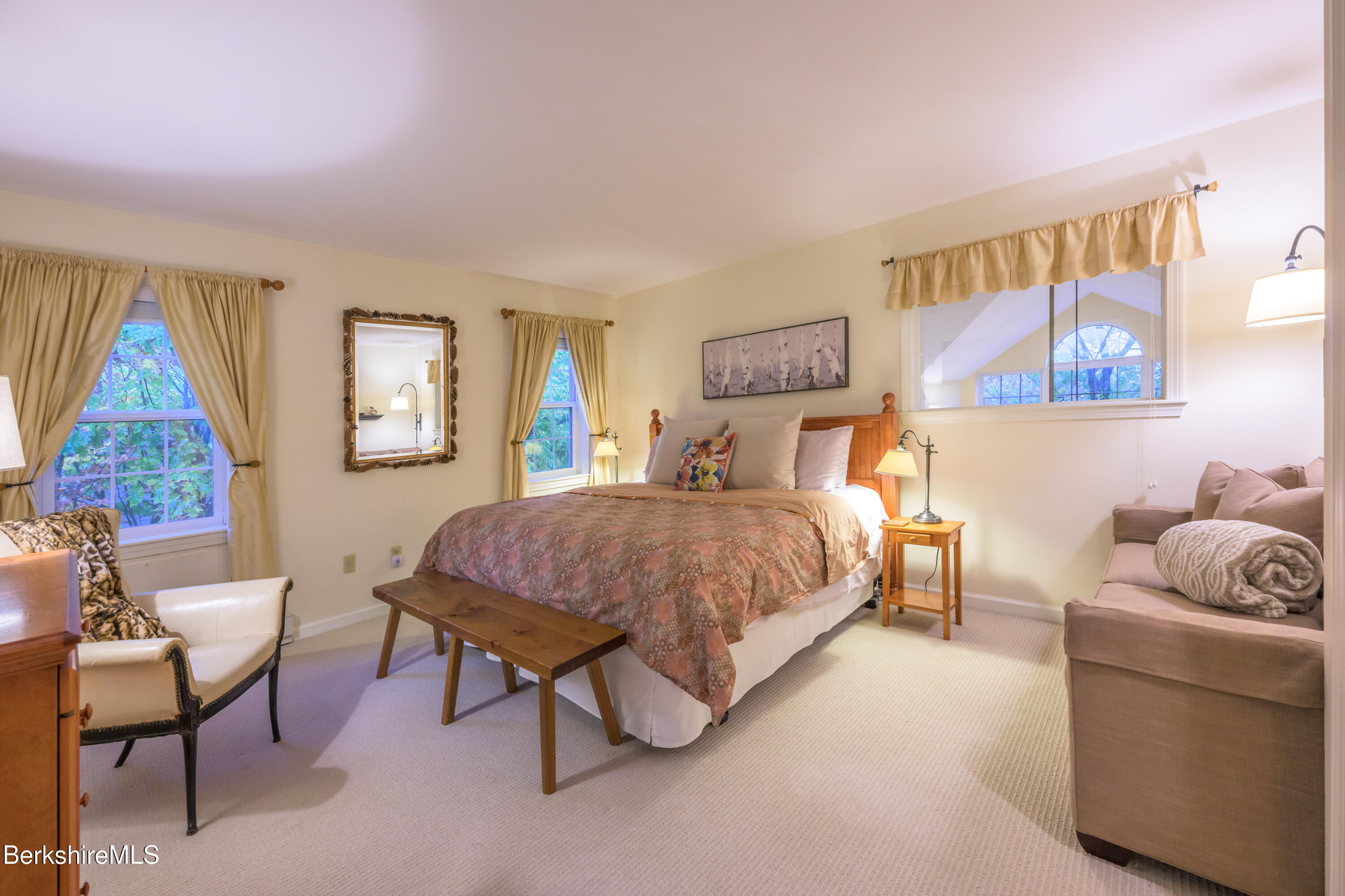 9341 Mountainside Drive Hancock, MA 01237 - Photo 24 of 43 a spacious bedroom with a bed and window