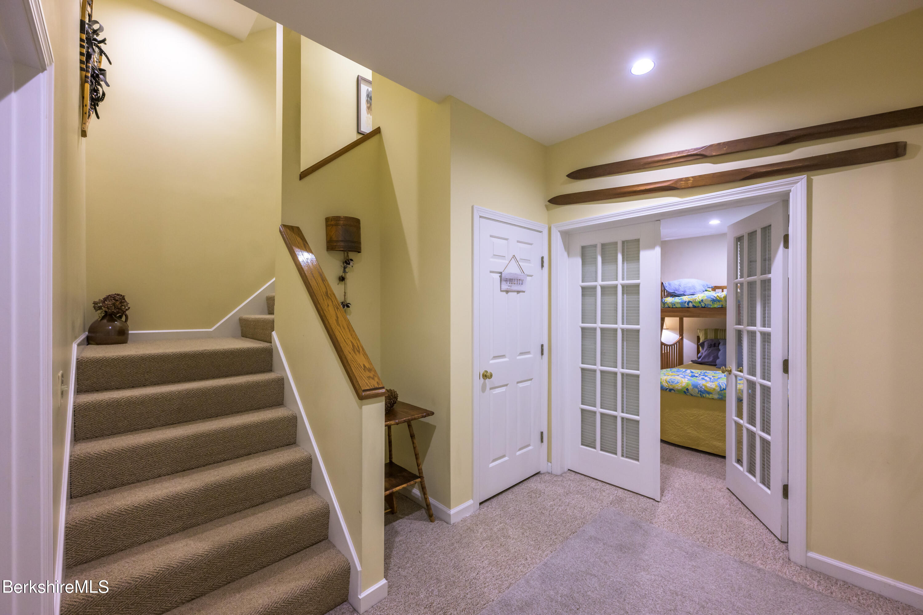 9341 Mountainside Drive Hancock, MA 01237 - Photo 31 of 43 a view of hallway with stairs and furniture