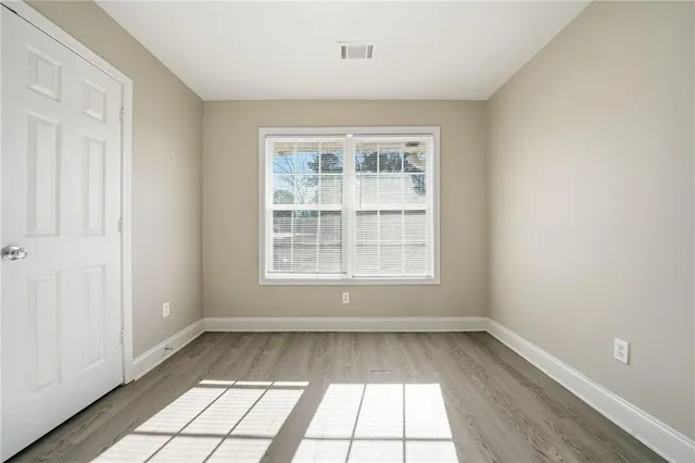 an empty room with a window