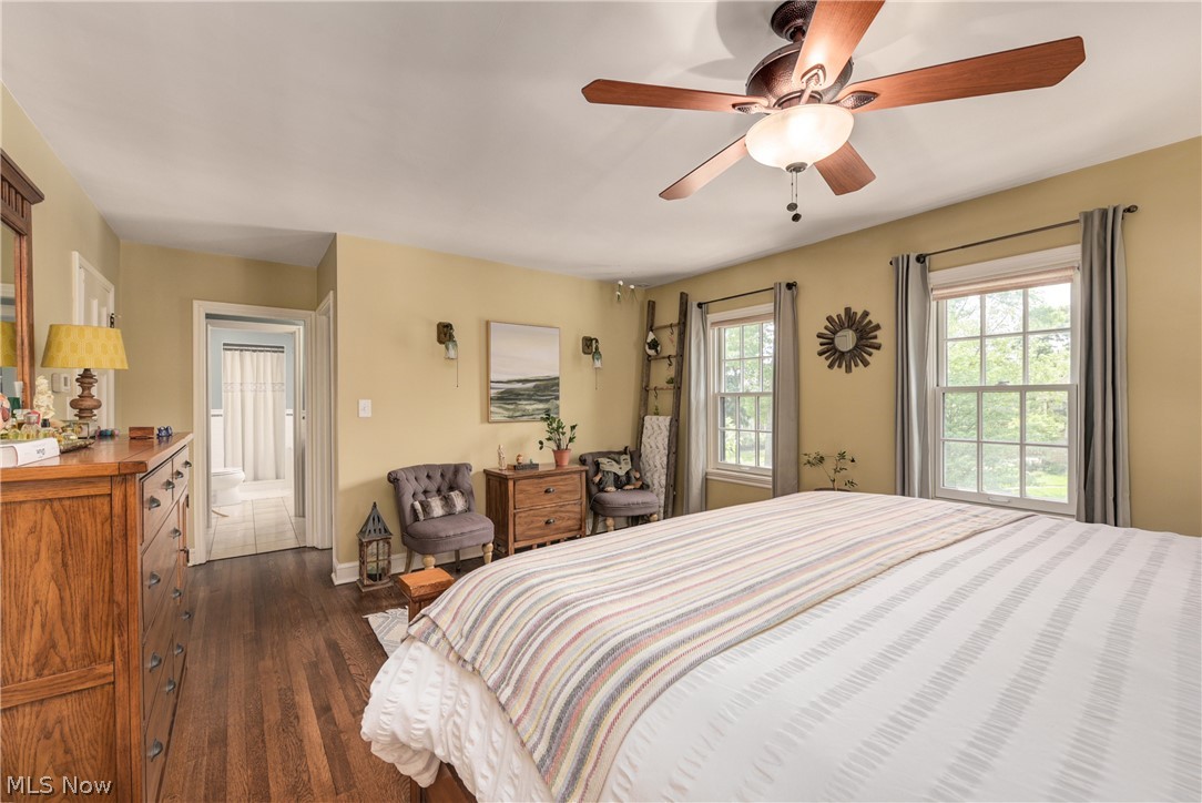 3349 Elsmere Road Cleveland, OH 44120 - Photo 26 of 50 Bedroom featuring dark wood-type flooring and ceiling fan