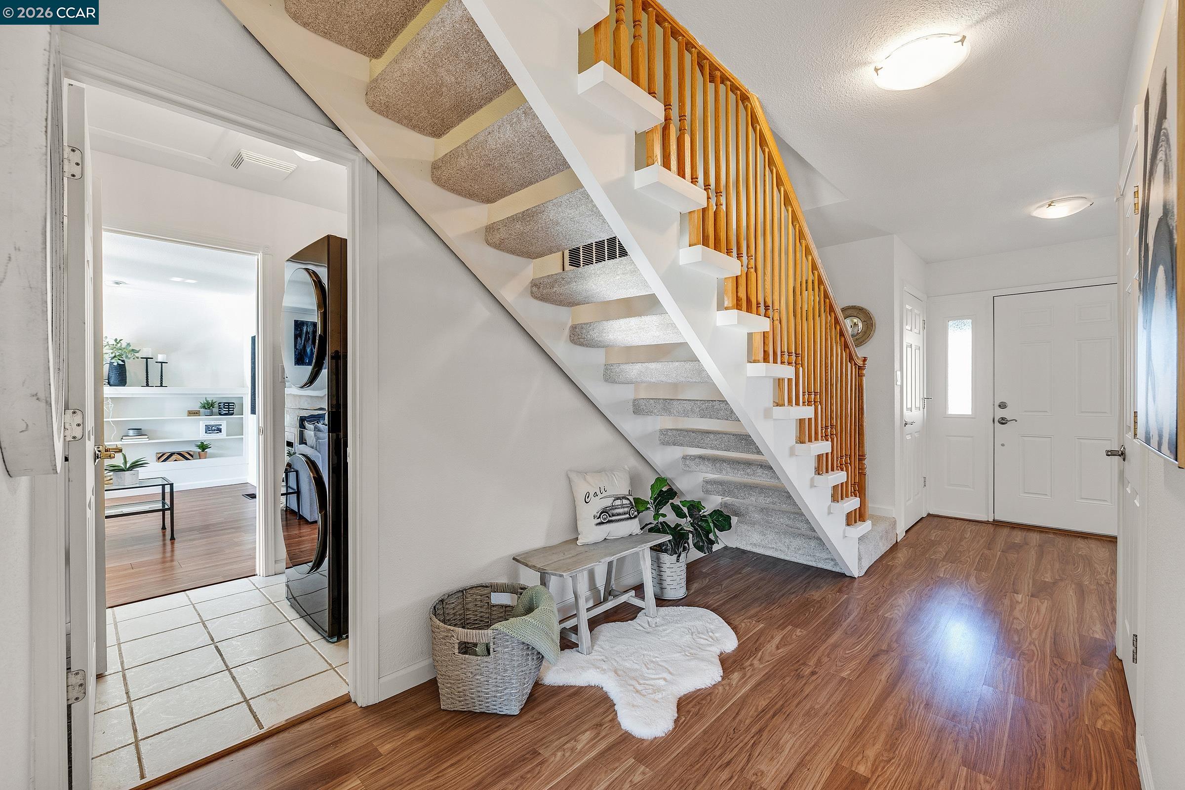 9597 Davona Drive San Ramon, CA 94583 - Photo 18 of 38 a view of entryway and hall with wooden floor