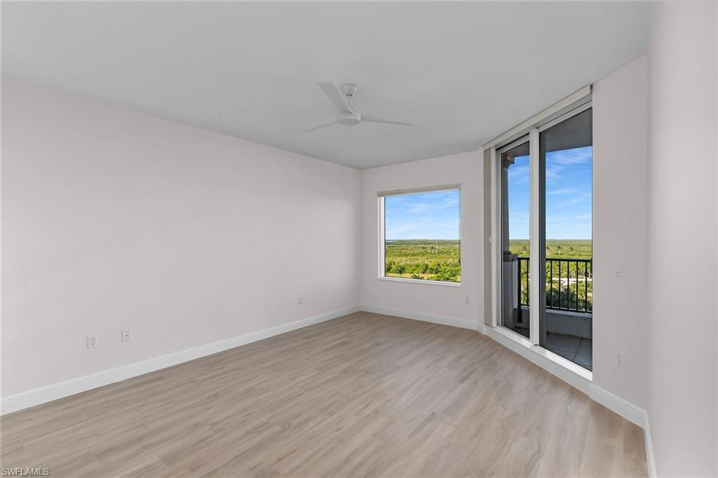 1060 Borghese Lane, Unit 803 Naples, FL 34114 - Photo 27 of 46 Spare room featuring light wood-type flooring and a ceiling fan