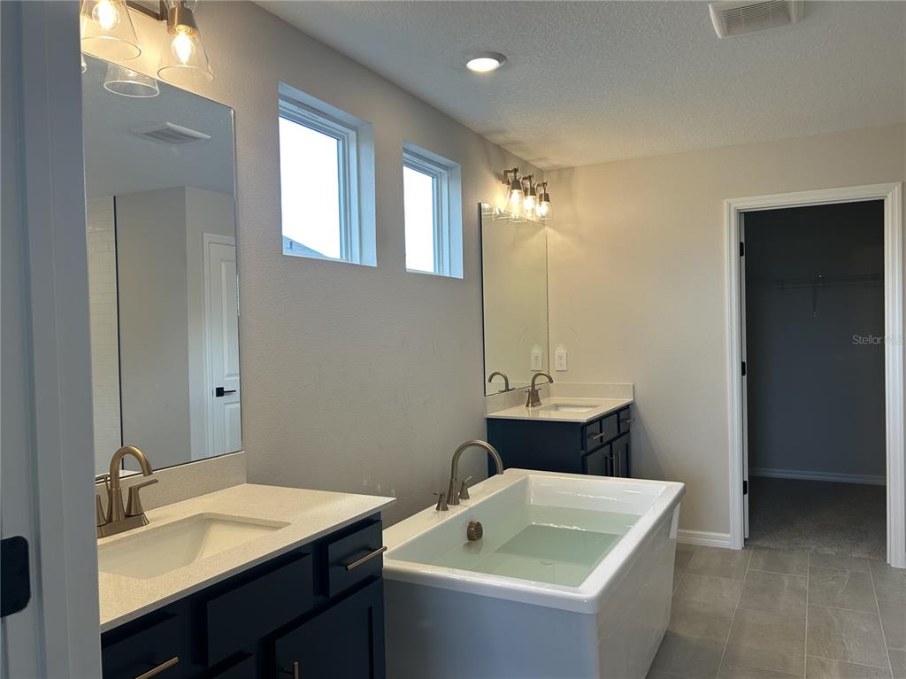 10026 Hidden Hammock Loop Parrish, FL 34221 - Photo 22 of 34 a bathroom with a sink and a mirror