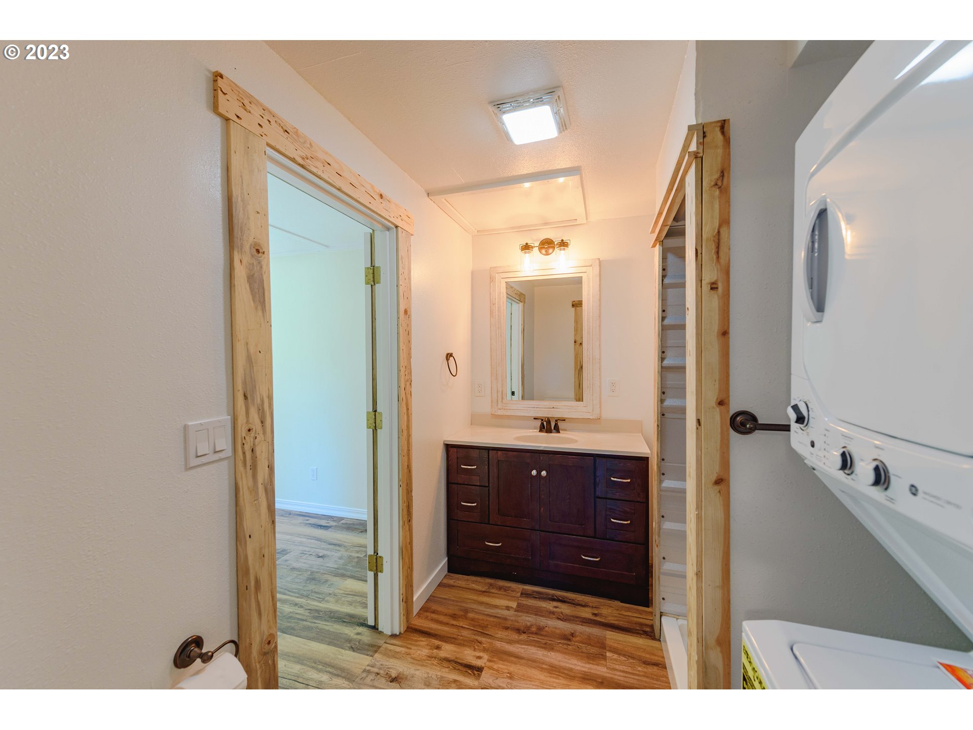 54156 Old Broadbent Road Myrtle Point, OR 97458 - Photo 17 of 48 a bathroom with a sink and a mirror