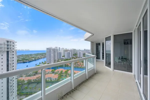 a city view from a balcony