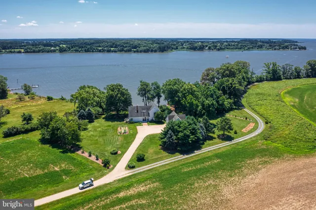 a view of a lake with a city view