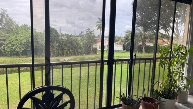 a view of a city from a balcony