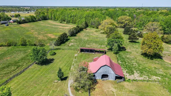 a view of back yard of the house