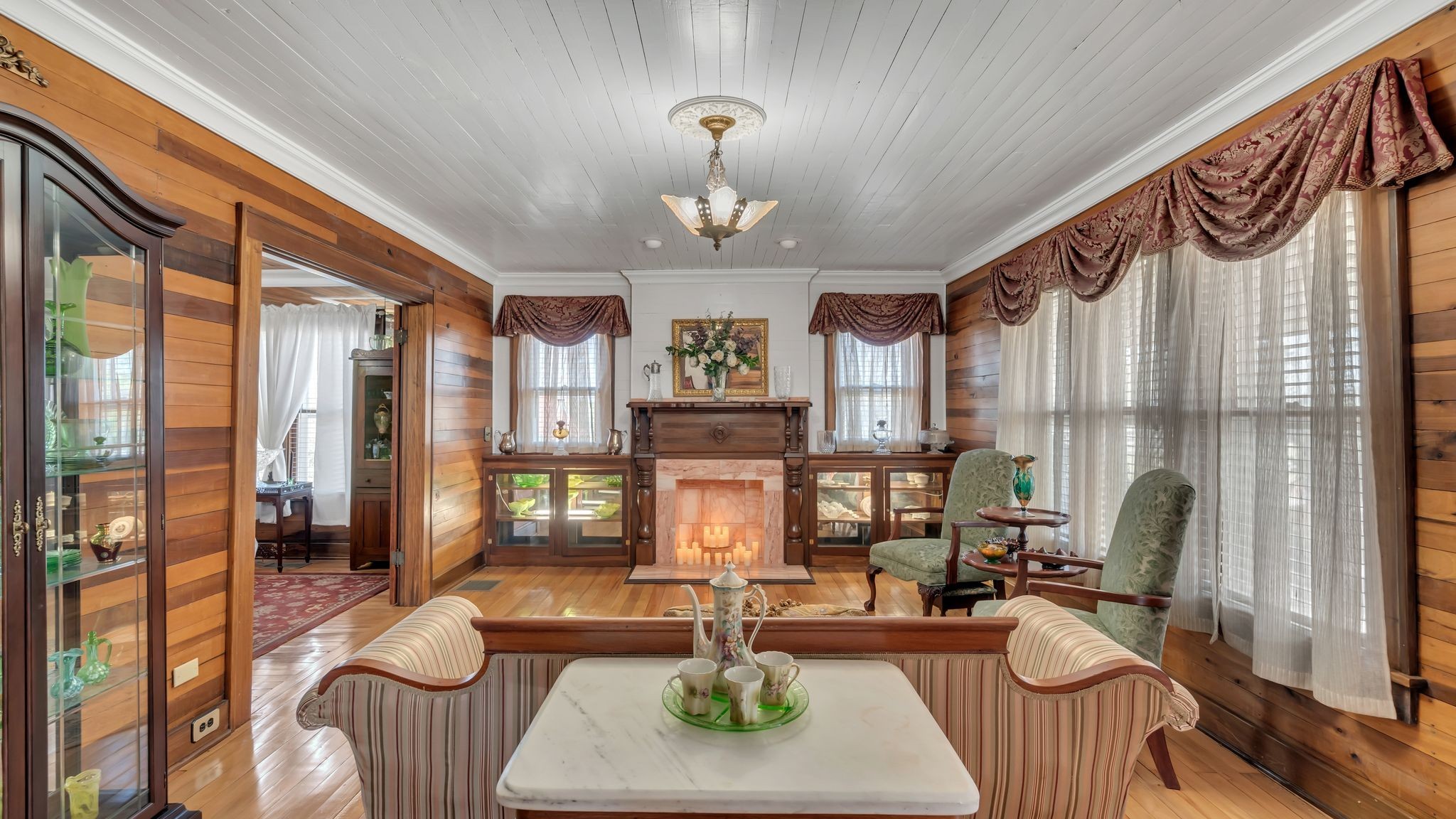 63 Old Huntsville Road Fayetteville, TN 37334 - Photo 9 of 36 a living room with fireplace furniture and a large window