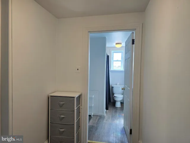 a bathroom with a toilet