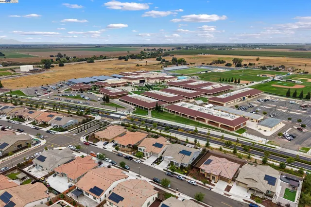 an aerial view of a city