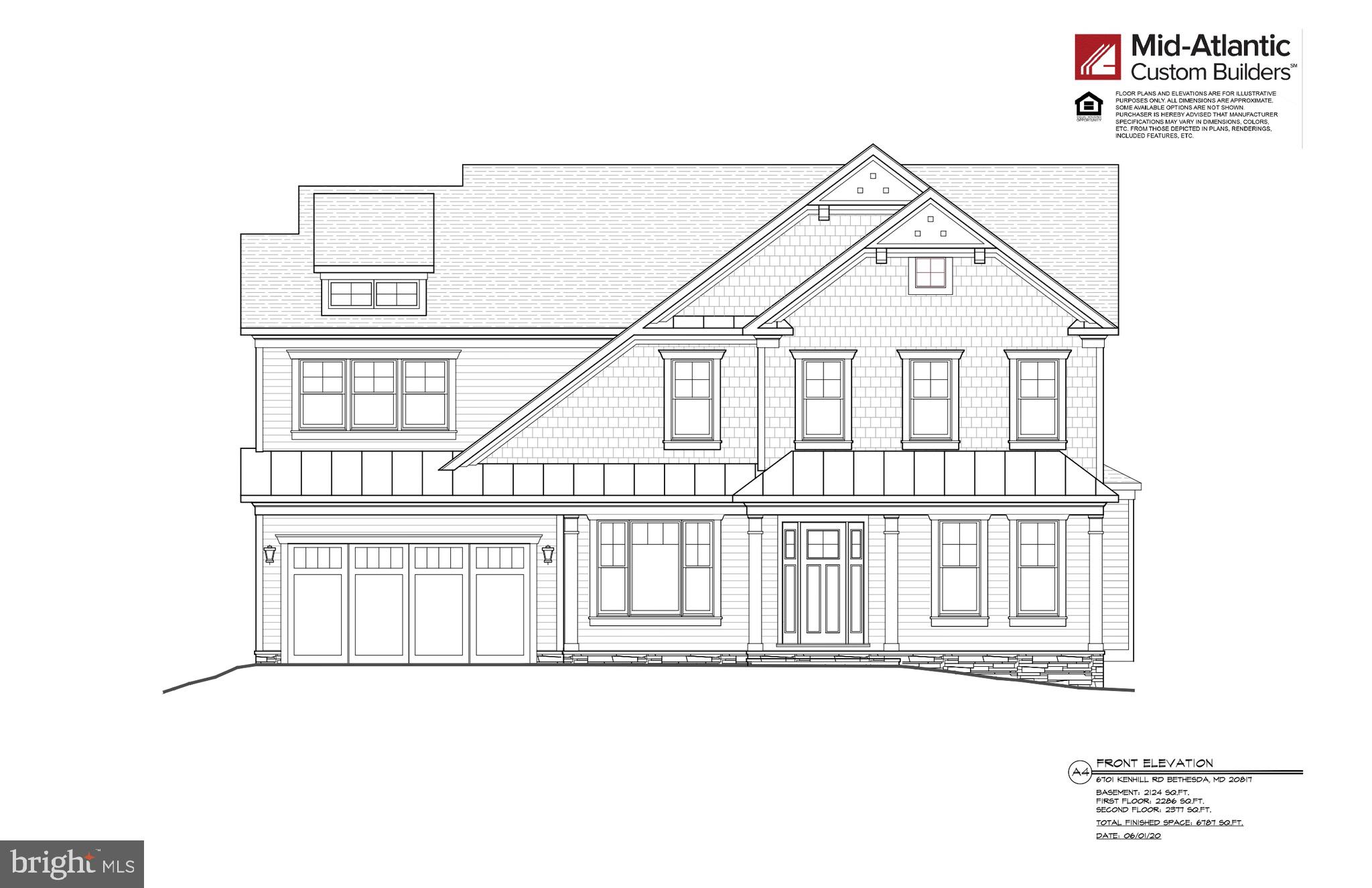 6701 Kenhill Road Bethesda, MD 20817 - Photo 1 of 14 Front Elevation