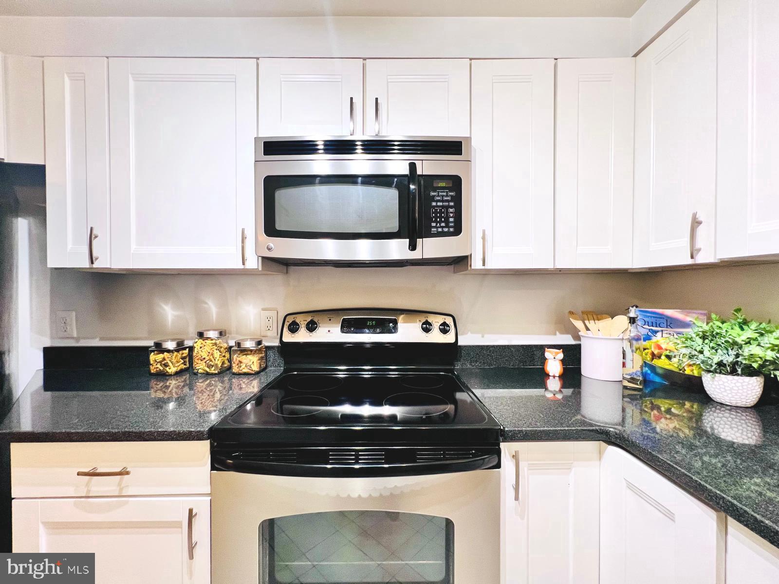 2111 Wisconsin Avenue Northwest, Unit 110 Washington, DC 20007 - Photo 7 of 32 a kitchen with stainless steel appliances granite countertop white cabinets and a stove