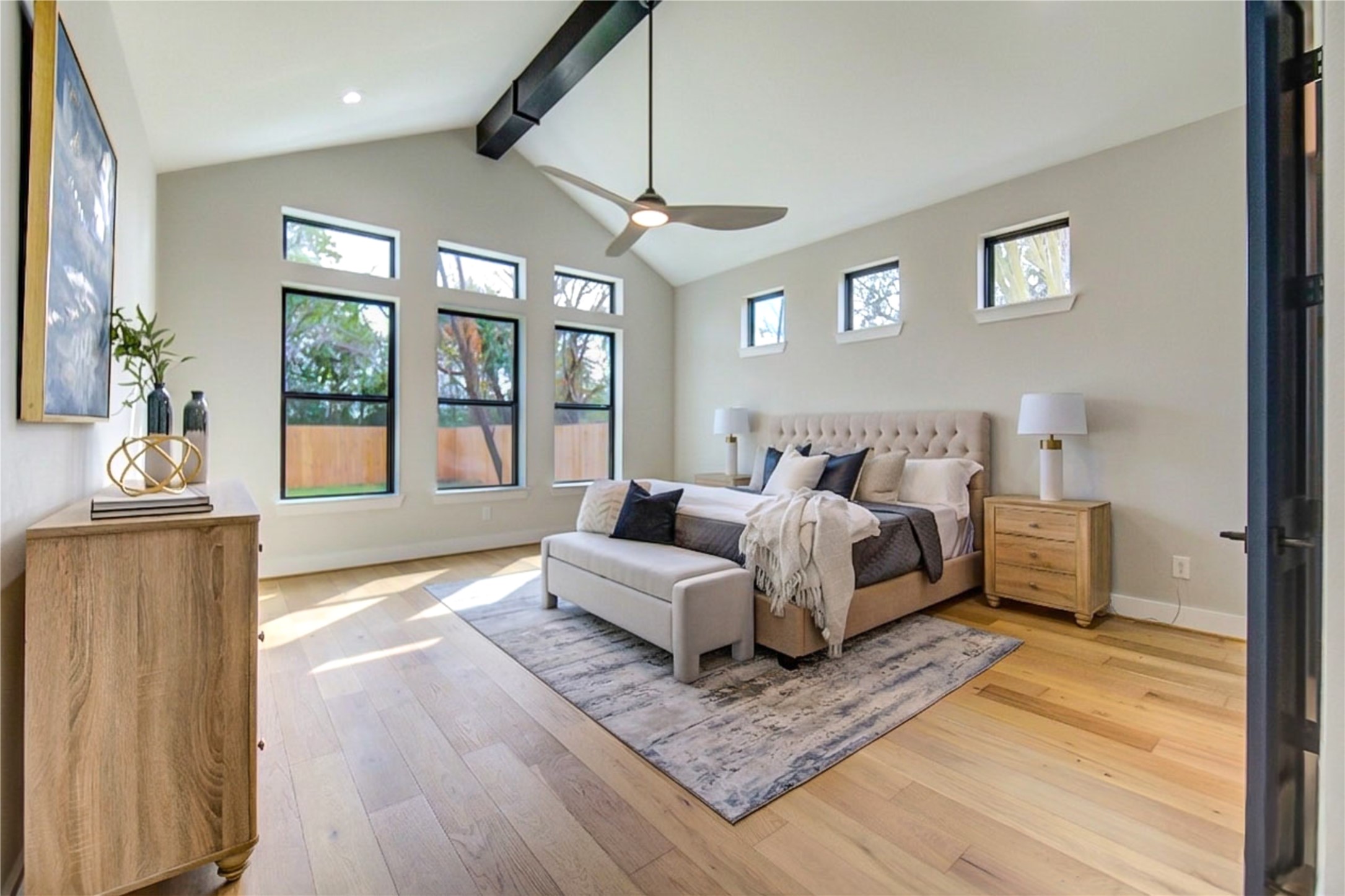 1502 Story Street Houston, TX 77055 - Photo 15 of 42 Cathedral ceiling in the first floor primary bedroom